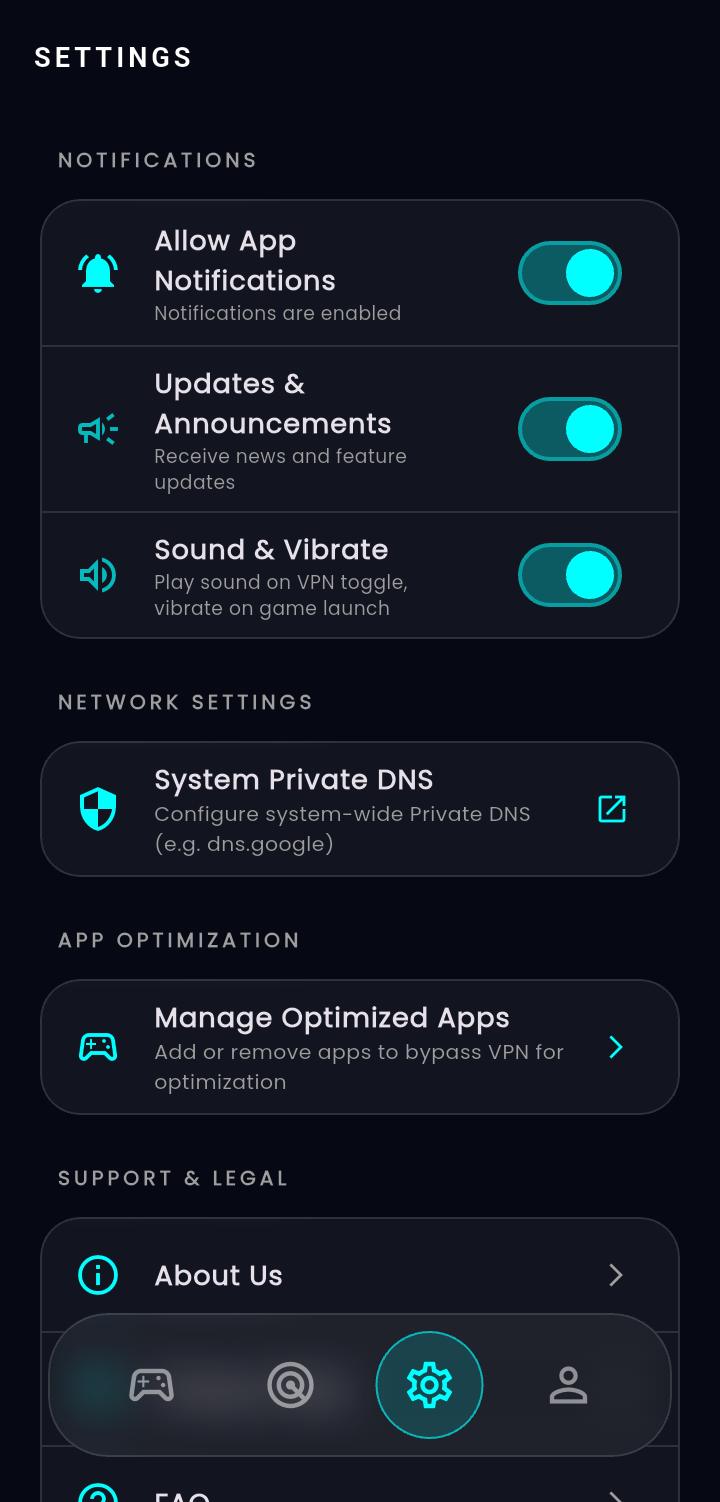 Split tunneling configuration for Free Fire